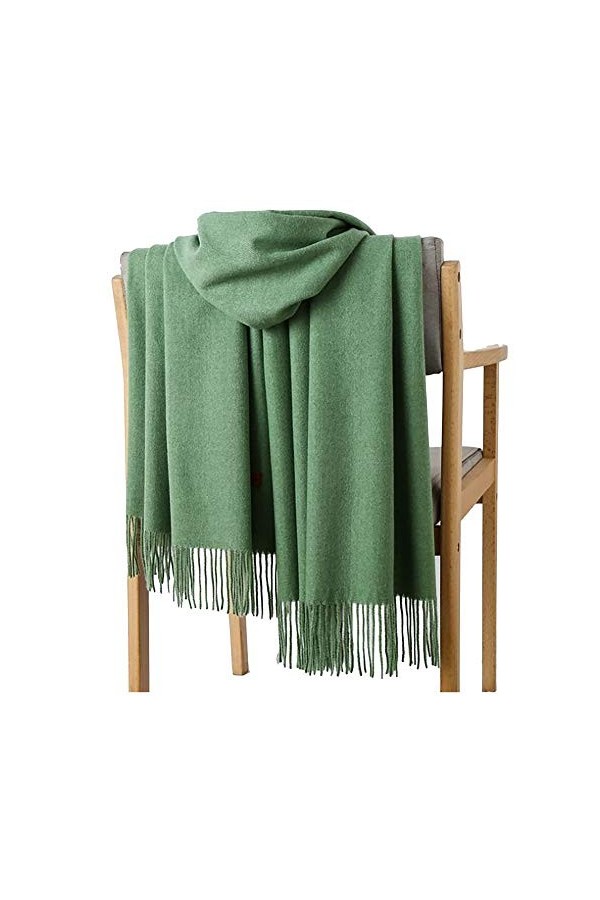 GFM® Châle en cachemire mélangé pour femme pour lautomne-hiver RB-300-HLHR-Vert 