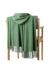 GFM® Châle en cachemire mélangé pour femme pour lautomne-hiver RB-300-HLHR-Vert 