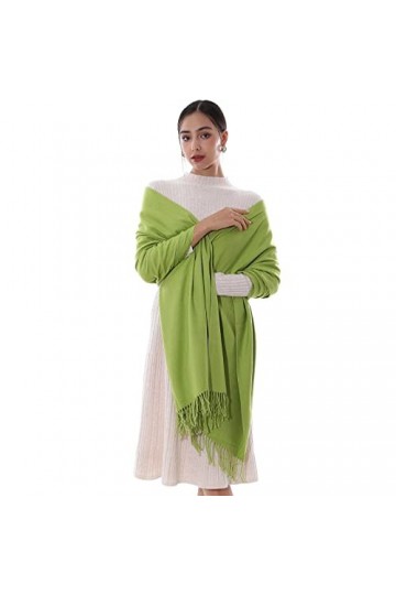 RIIQIICHY Écharpe Femme Hiver Châle Etole&nbsp;Chaud Vert Pashmina Foulard Grosse Grande Mariage Etole