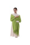 RIIQIICHY Écharpe Femme Hiver Châle Etole&nbsp;Chaud Vert Pashmina Foulard Grosse Grande Mariage Etole