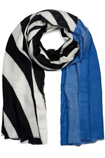 styleBREAKER écharpe pour femmes avec motif zèbre et rayures colorées et des franges sur le pourtour, hiver, étole, foulard 0