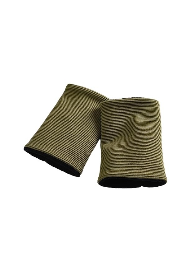 Britta Meier Chauffe-pouls manchons en jersey côtelé et polaire de coton, marque Atelier de couture, Gris clair chiné, tail