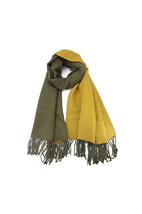 HNOOM Écharpe Châle dHiver Femme Plaid Longue écharpe Chaude Grande Châles Doux Foulards Glands Elégant Wrap Châles Etoles É