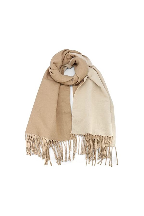 HNOOM Écharpe Châle dHiver Femme Plaid Longue écharpe Chaude Grande Châles Doux Foulards Glands Elégant Wrap Châles Etoles É