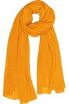 Caspar SC509 Écharpe élégante pour femme Motif rayures, orange rouille, taille unique