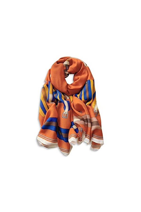 LumiSyne Femmes Foulard En Coton Lin Imprimé Fleur Lettre Mode Style Écharpes Dames Légère Et Doux Longue Écharpe Grand Châle