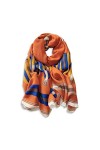 LumiSyne Femmes Foulard En Coton Lin Imprimé Fleur Lettre Mode Style Écharpes Dames Légère Et Doux Longue Écharpe Grand Châle