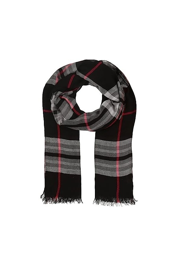 Giorgio Rimaldi écharpe femme 80 x 200 cm - Etole mode en viscose à carreaux avec franges - Parfait pour le printemps et lét