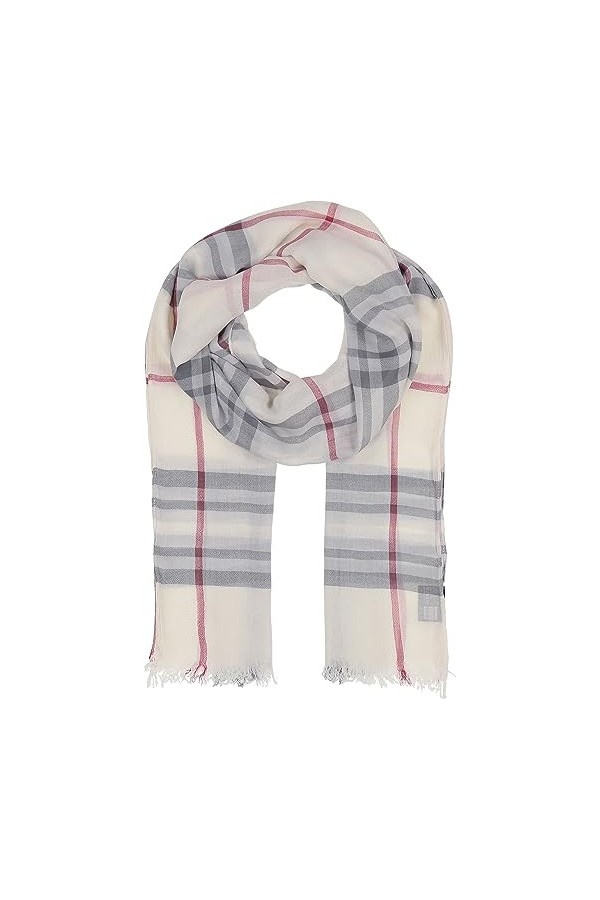 Giorgio Rimaldi écharpe femme 80 x 200 cm - Etole mode en viscose à carreaux avec franges - Parfait pour le printemps et lét