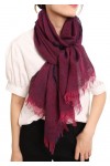 prettystern XL Femmes Hommes Chiné uni été loisirs franges Foulard en lin T94 noir rose