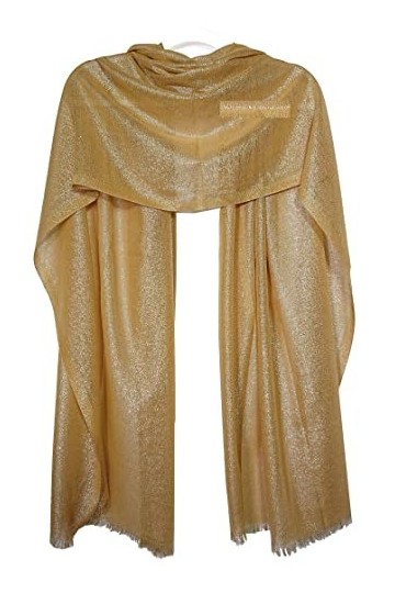 GFM Écharpe de soirée scintillante pour femme, .Smx17-mtdch-jaune moutarde, L