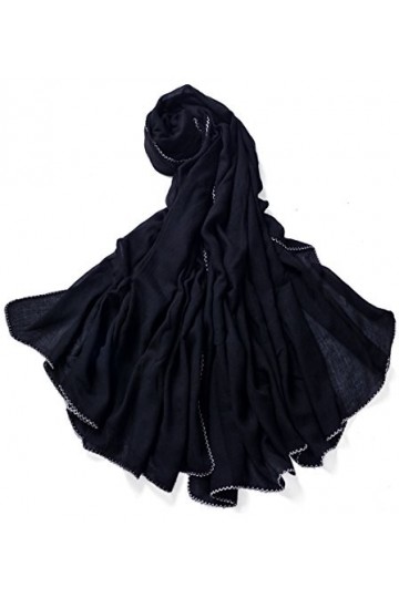 Etole écharpe XXL pour Femme Uni en viscose dans différents couleurs et tailles - noir - XXL