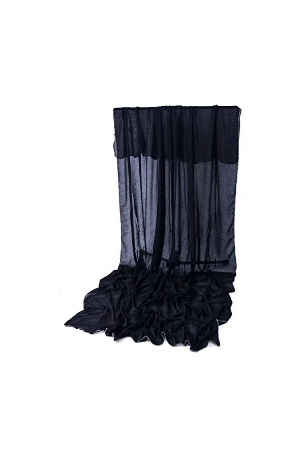 Etole écharpe XXL pour Femme Uni en viscose dans différents couleurs et tailles - noir - XXL