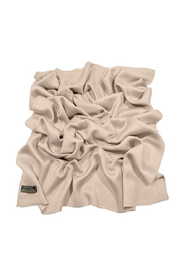 CJ Apparel Rose Pétant Echarpe de Pashmina en Châle Népalaise Solide Couleur Unie Conception Wrap Étole