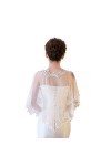 Chic Diary - Élégante robe de mariée - Cape en tulle - Style rétro - Robe de soirée ou de cocktail., Blanc., taille unique