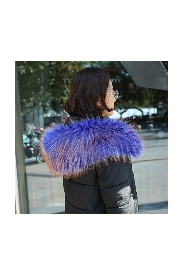 Amorar Femmes Col en Fausse Fourrure Foulards Etoles Châles Écharpe Chaude dhiver Pashminas Col Capuche Col de Fourrure pour