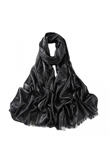 GFM® Écharpe scintillante pour mariage, soirée, demoiselles dhonneur SA-SMX17 , noir/argenté, L