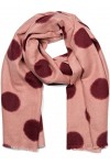 styleBREAKER Foulard tissé XL pour femme avec motifs à pois et franges courtes, à pois, chaud et doux en hiver, étole 0101714