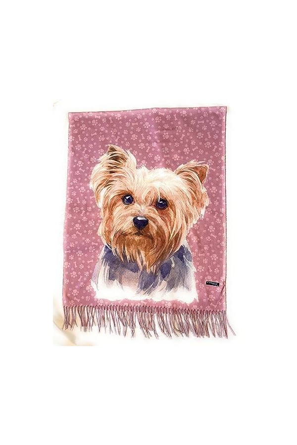 Genérico Écharpe pour femme grand homme imprimé avec animaux de compagnie taille 185x74cm cadeau qualité., Multicolores, L