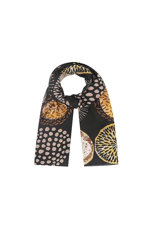 Ever Bloom Écharpe pour femme avec imprimé floral et pois, élégant foulard avec motif ethnique, écharpe pour automne et hiver