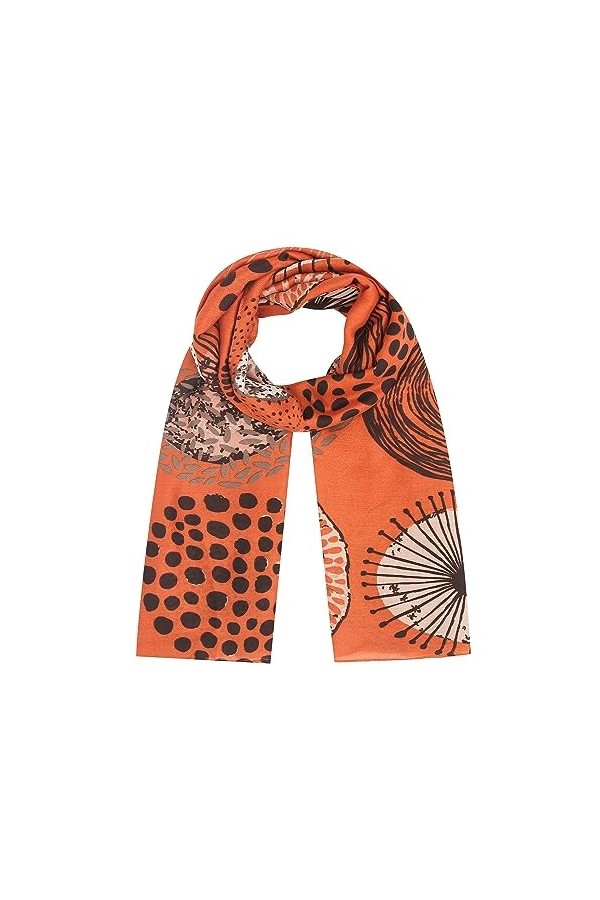 Ever Bloom Écharpe pour femme avec imprimé floral et pois, élégant foulard avec motif ethnique, écharpe pour automne et hiver