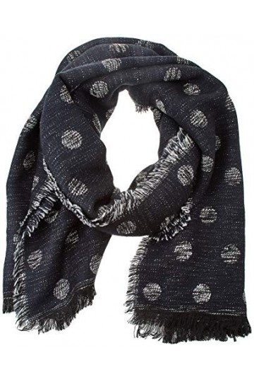 EFERRI Womens Lunares Fashion Scarf, Negro, Bufanda