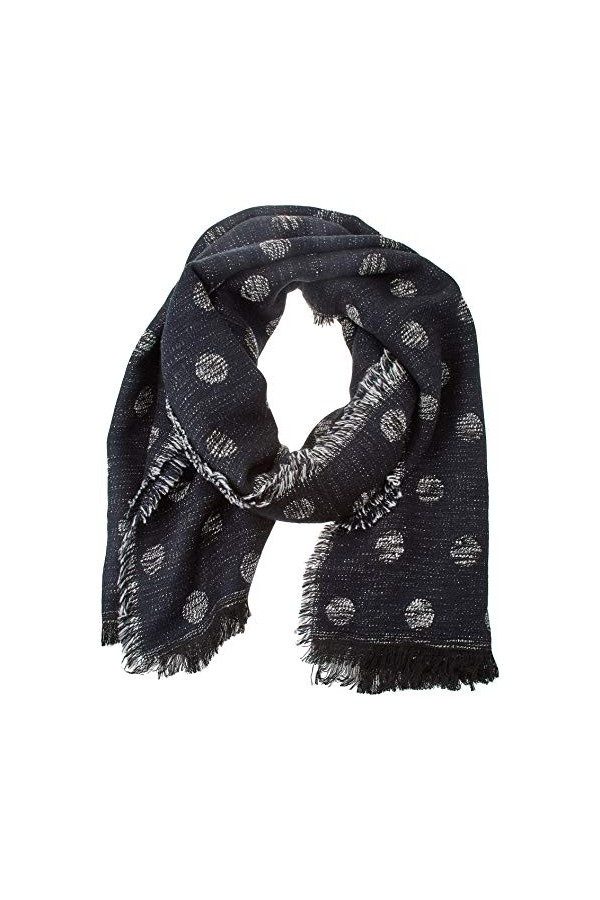 EFERRI Womens Lunares Fashion Scarf, Negro, Bufanda