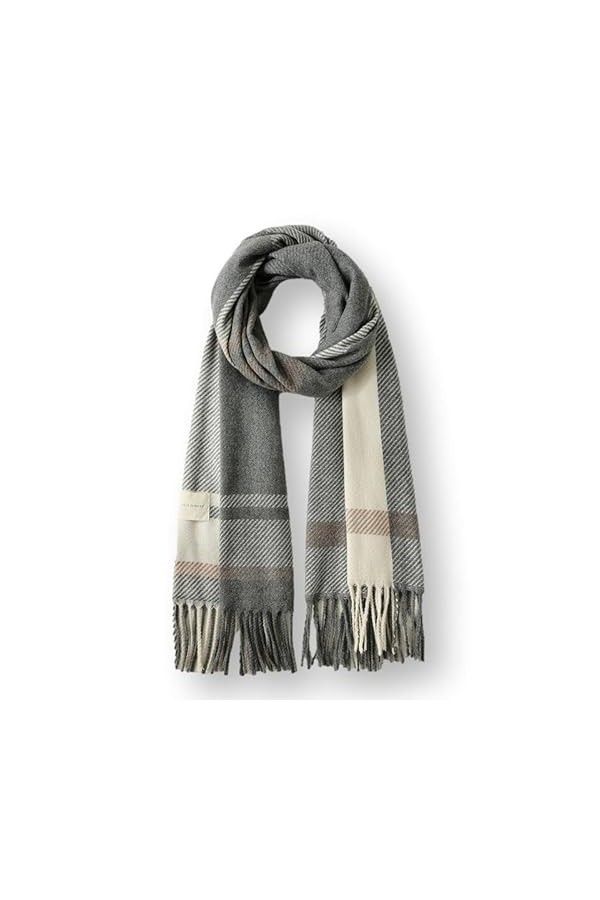 KARMA.DIEM Écharpe XXL douce avec motif rayé élégant - Foulard étole en mousseline de soie pour printemps, été, toute lannée