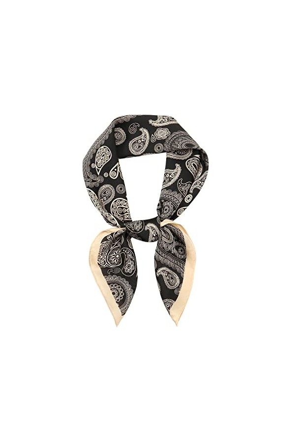 RIIQIICHY Foulard Femme Écharpe Etole Carré Bandana Multi-motifs70x70cm
