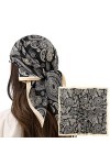RIIQIICHY Foulard Femme Écharpe Etole Carré Bandana Multi-motifs70x70cm
