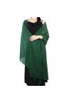 Ladiery Châle en mousseline de soie pour femme - Grande taille - Léger et doux, vert foncé, 240*65 CM/95*25 INCH