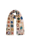 Ever Bloom Écharpe pour femme avec motif à pois coloré, foulard coloré pour femme pour automne et hiver, beige, taille unique