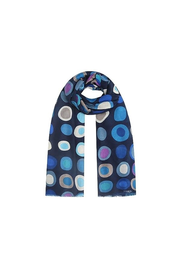 Ever Bloom Écharpe pour femme avec motif à pois coloré, foulard coloré pour femme pour automne et hiver, beige, taille unique