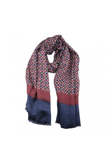 Montecristo Écharpe Homme Écharpe Femme taille unique 75 x 190 cm - Collection 2022 Bordeaux 