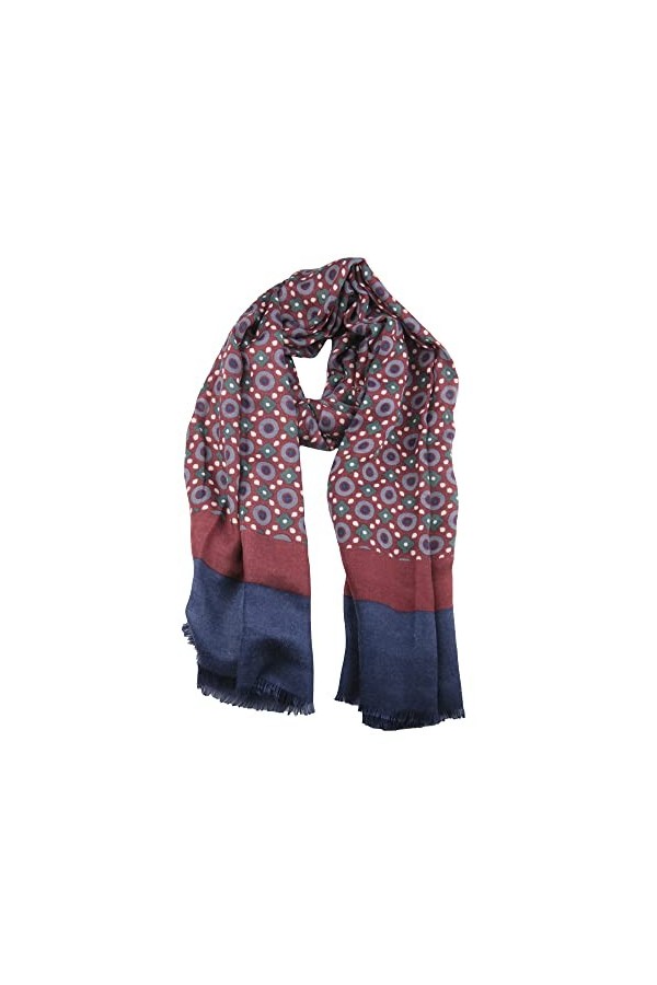 Montecristo Écharpe Homme Écharpe Femme taille unique 75 x 190 cm - Collection 2022 Bordeaux 