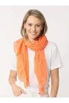 Cœur jumelé en soie pour femme et fille Uni Élégant accessoire/coton/soie écharpe/foulard/étole/foulard - Orange - Taille uni
