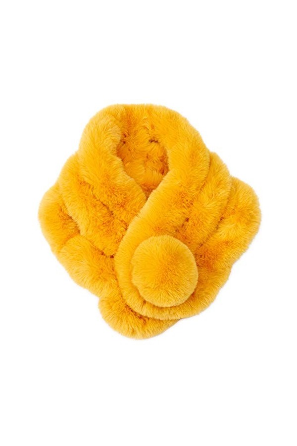 Caspar SC478 Faux col en imitation fourrure pour femme, Couleur:blanc, Taille:Taille unique