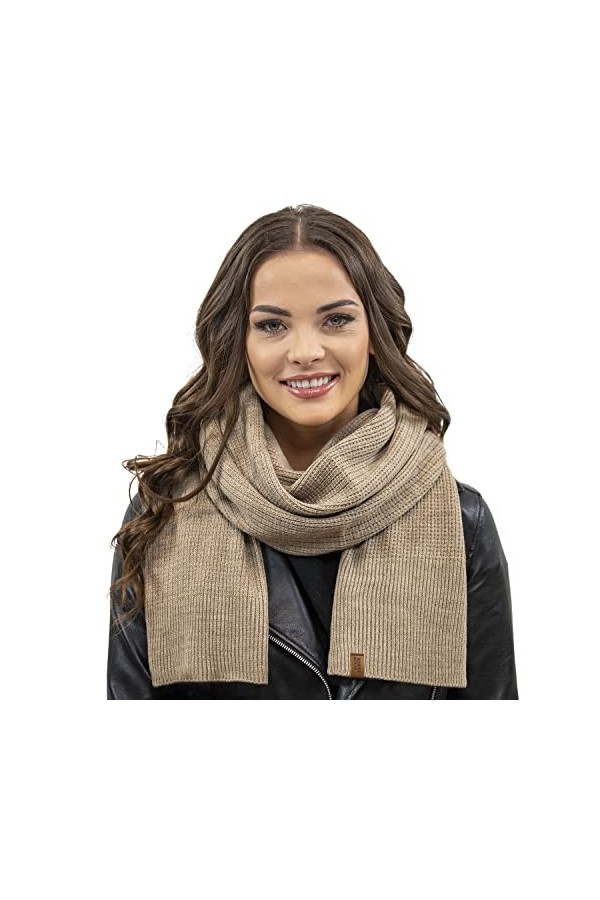 VIVISENCE Écharpe Classique Et Élégant 7042S, Beige,UNI