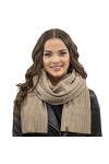 VIVISENCE Écharpe Classique Et Élégant 7042S, Beige,UNI