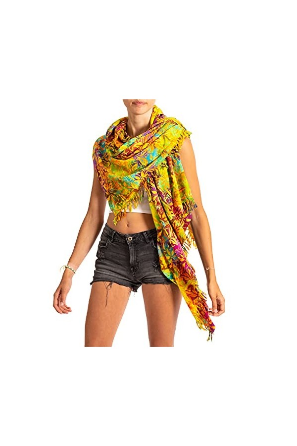 PANASIAM Scarf 190x116cm, B503 red butterfly, L