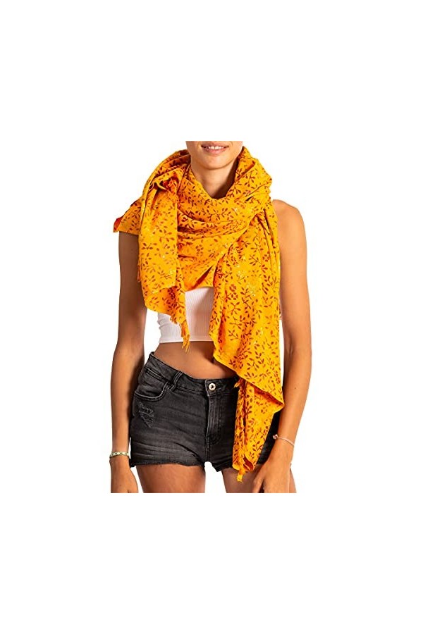 PANASIAM Scarf Batik 190X116cm, B404 orange, L