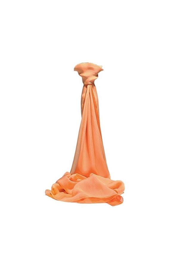 prettystern 180cm longue Foulard Écharpe 100% en mousseline soie Tie-Dye Femmes Éte Printemps - Rouge