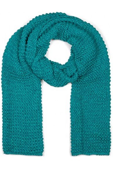 styleBREAKER Femme Longue écharpe en tricot avec motif de vagues, chaude écharpe dhiver en tricot Couleur unie 01018168, cou