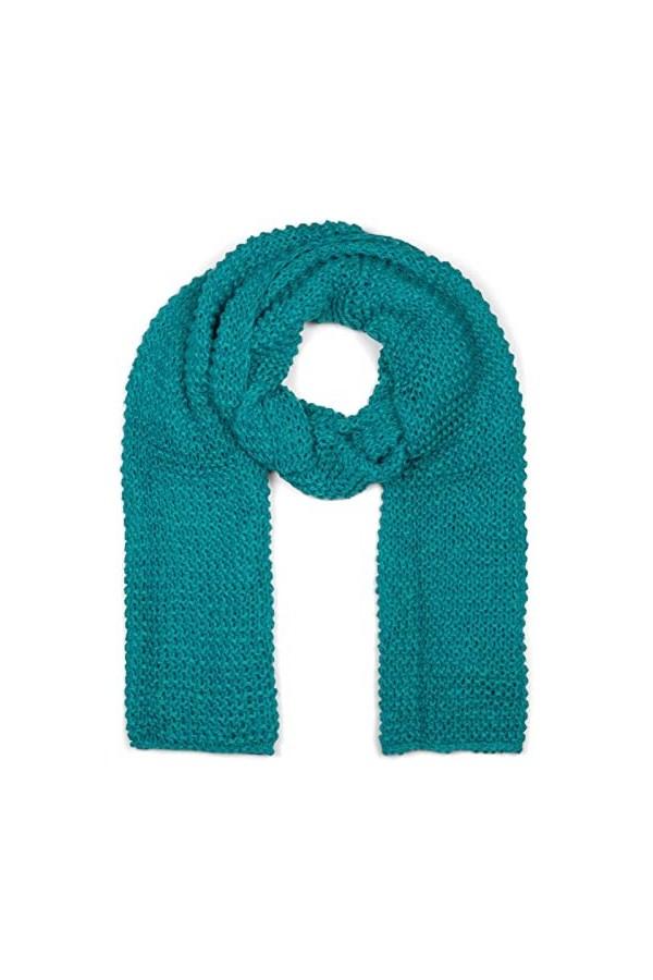 styleBREAKER Femme Longue écharpe en tricot avec motif de vagues, chaude écharpe dhiver en tricot Couleur unie 01018168, cou