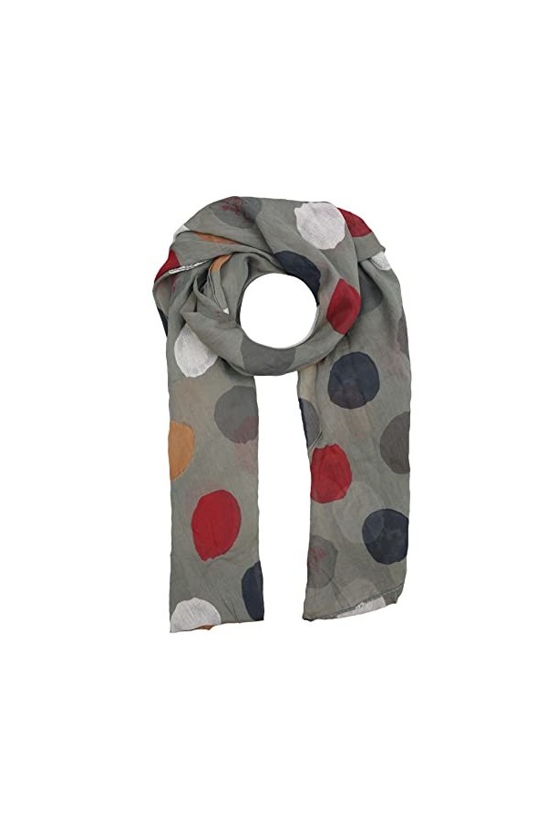 Cashmere Dreams Femme TuchPunkt PrintMkWeiß015 Scarf, Olive, Taille Unique