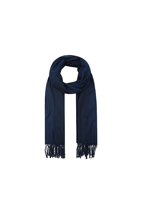 Ever Bloom Écharpe Femme 2 Couleurs Frange Longue Echarpe pour Hiver Automne Foulard Chaud et Élégant Foulards Femmes Filles 