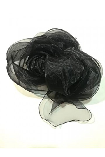 Generico ÉTOLE ORGANZA NOIR , Noir , UNICA 250cm x 50cm