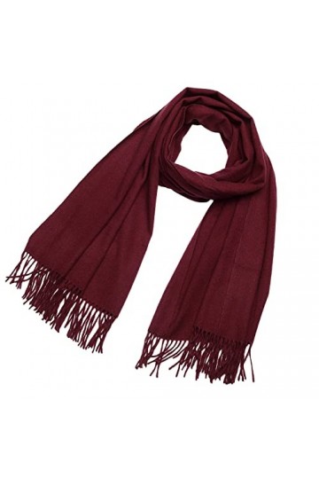 DonDon Echarpe dhiver pour femmes Large et pelucheuse 200 x 70 cm - Rouge foncé