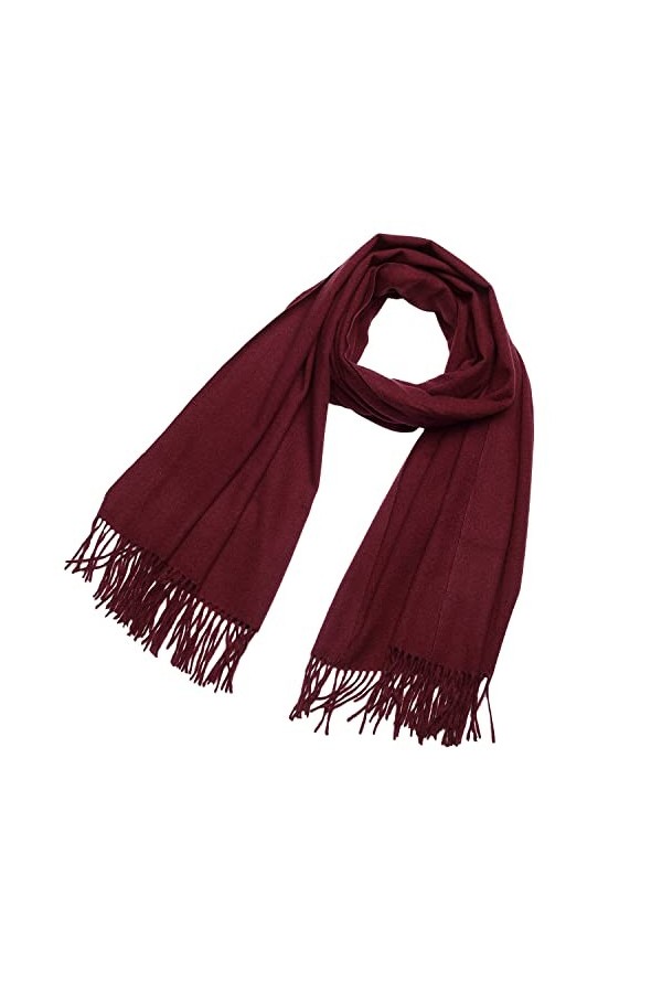 DonDon Echarpe dhiver pour femmes Large et pelucheuse 200 x 70 cm - Rouge foncé