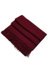 DonDon Echarpe dhiver pour femmes Large et pelucheuse 200 x 70 cm - Rouge foncé